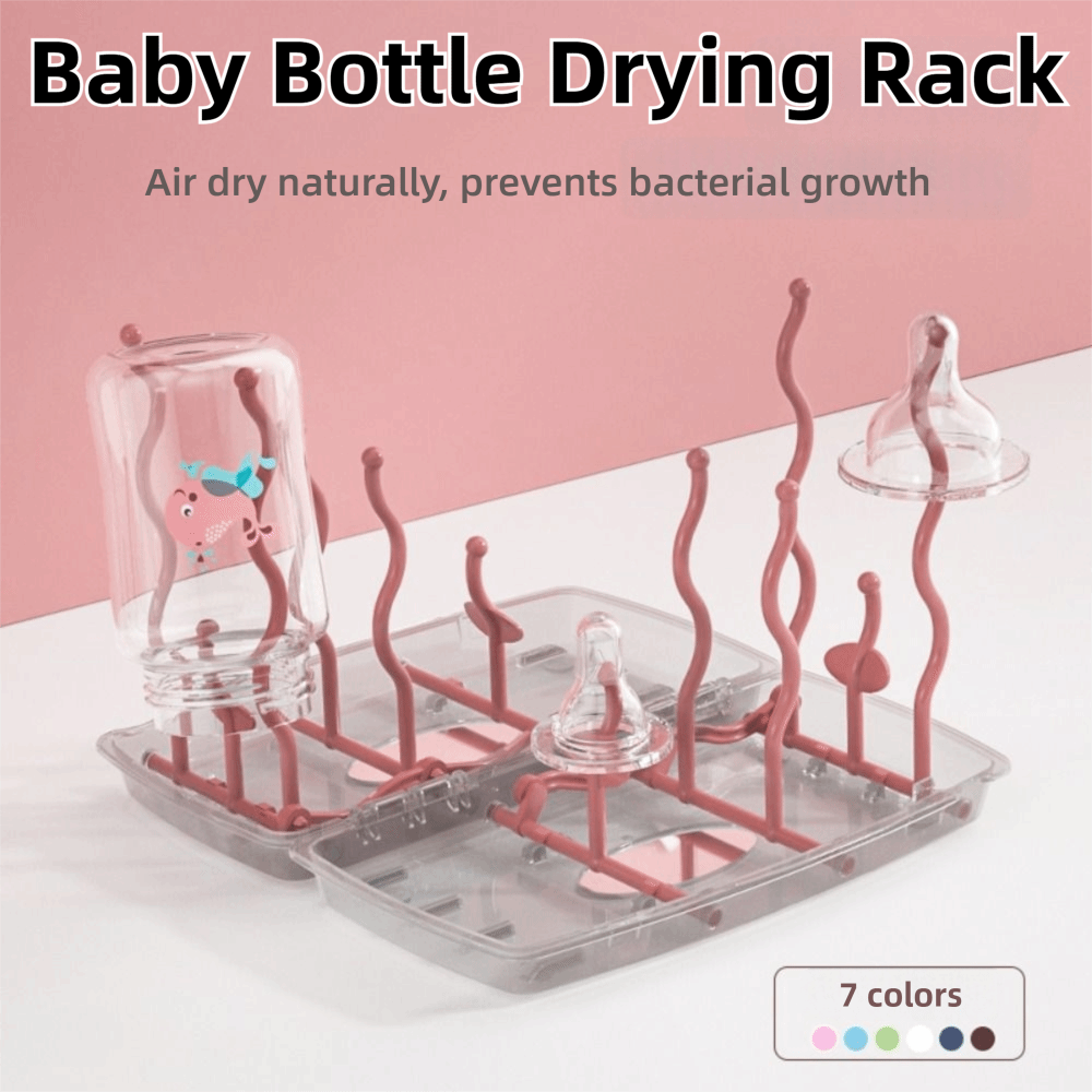 Baby Products Sale - 折りたたみ式トラベルボトル乾燥ラック 携帯用防塵ベビーボトル乾燥ラック 蓋付き折りたたみボックス ボトル乾燥ホルダー