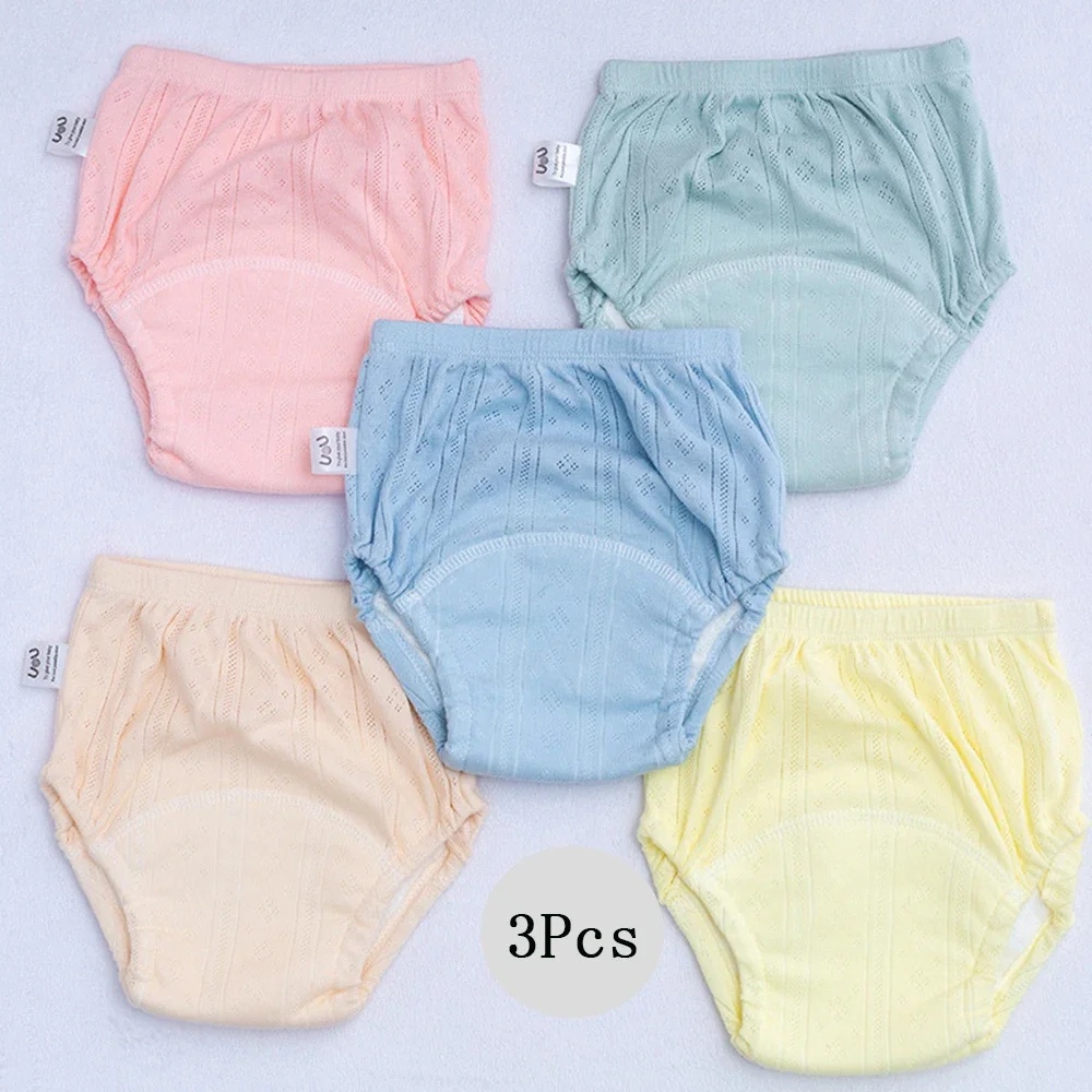 Baby Products For Summer - 3 ピース/ロット新生児トレーニングパンツ綿薄い夏ベビーショーツ洗える少年少女布おむつ再利用可能なおむつ幼児パンティー