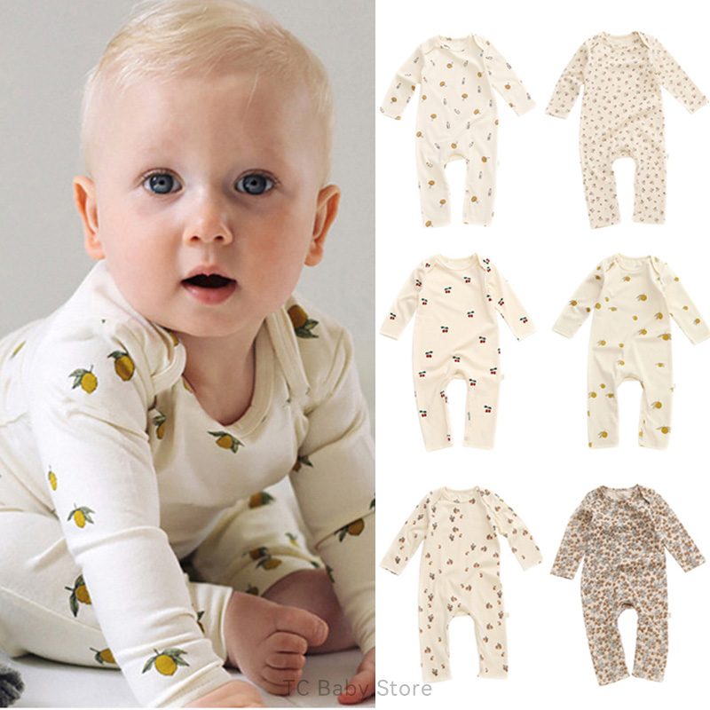 Baby Product Brand - ベビーロンパース男の子クロールスーツ長袖ロンパース新生児ボディスーツブランドレモン綿カバーオールワンピース幼児服