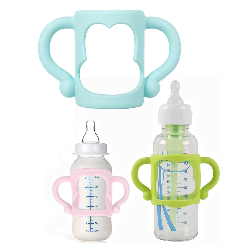 Baby Products Sale - 哺乳瓶ハンドル耐久性のある食品グレードのシリコーンシッピーカップハンドルグリップワイドネック子供ボトル用ユニバーサル子供ボトルハンドル