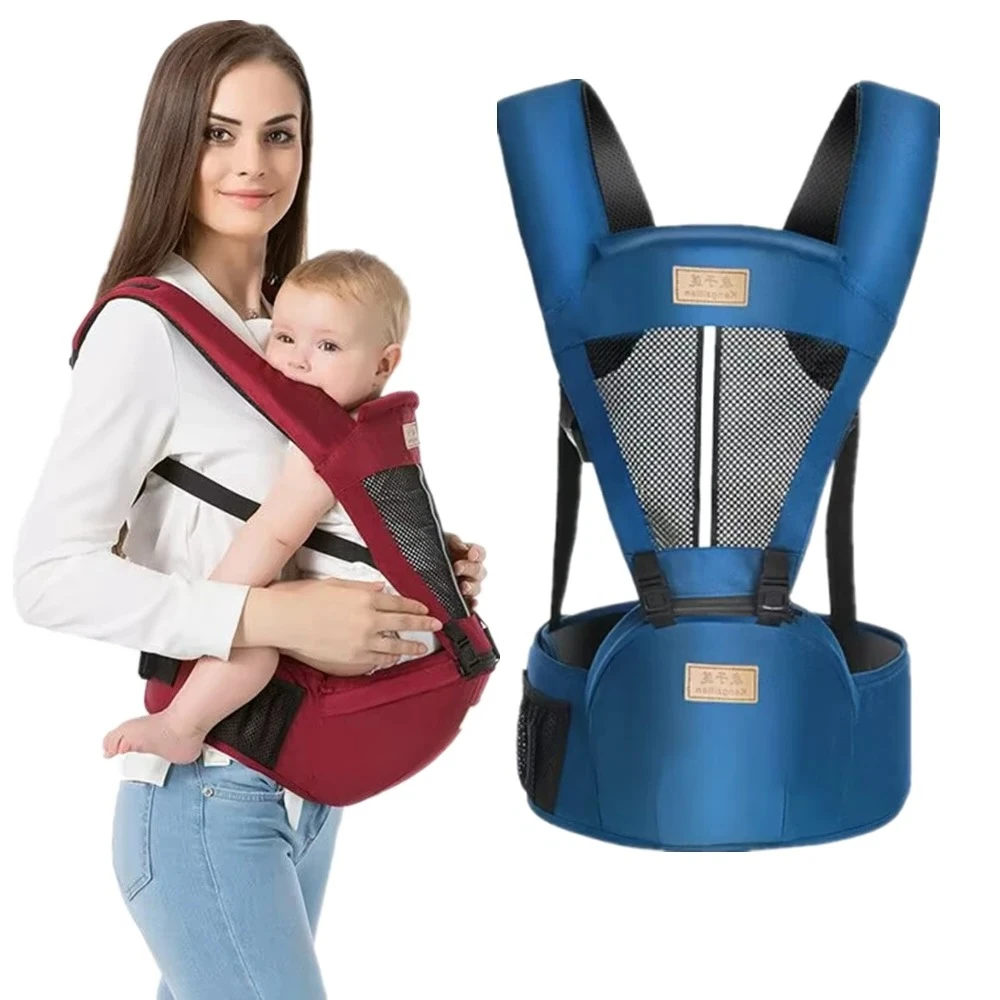 Ergonomic Baby Carrier - 多機能ベビーキャリア人間工学に基づいた幼児用ウエストスツール新生児から幼児まで多用途カンガルーバッグアクセサリー