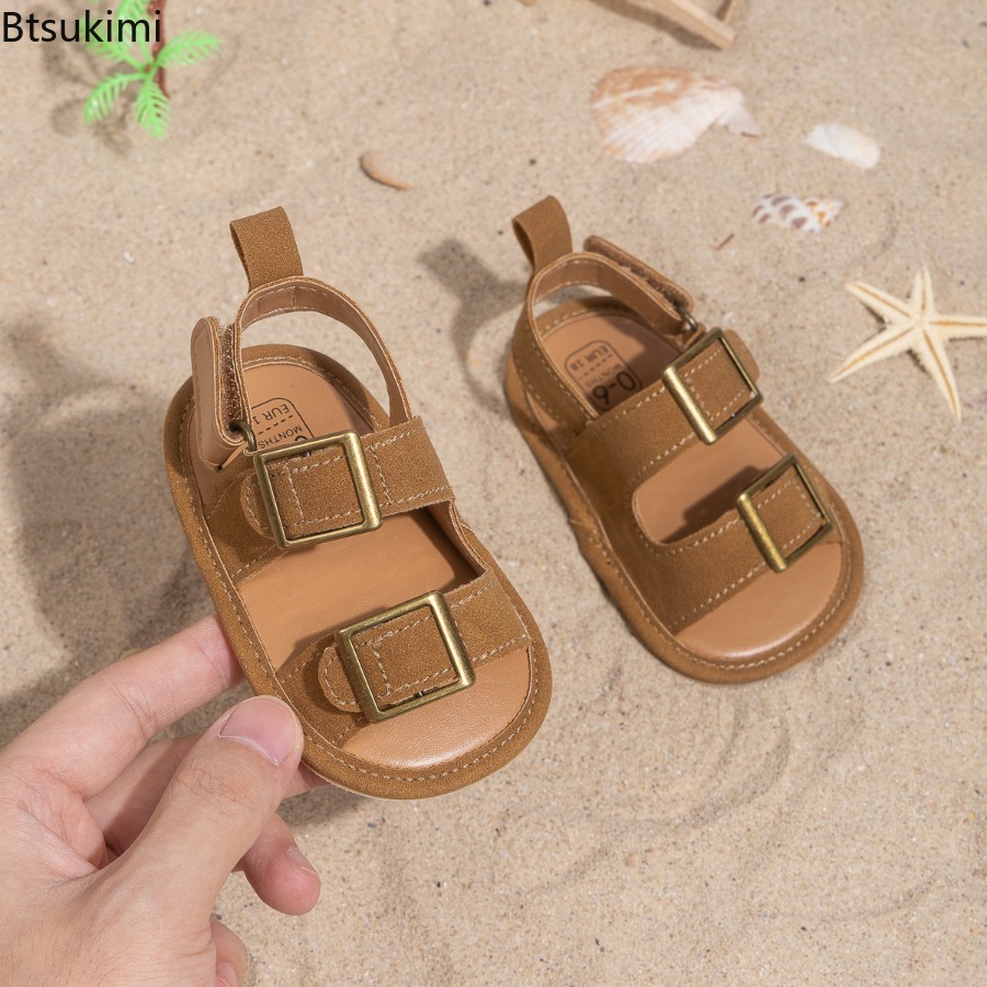 Baby Products For Summer - 2026年ファッション新作ベビーシューズサマーサンダルクールスタイル高品質PUとTPR滑り止めソール幼児用ウォーキングシューズ0-9-18ヶ月