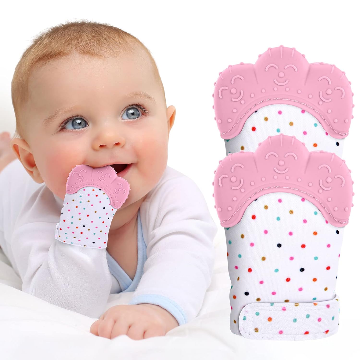 Teething Mitten Baby - 赤ちゃん用シリコン歯が生える手袋,食品グレード,噛む,引っかき傷防止,おもちゃ,ミトン,痛みの緩和