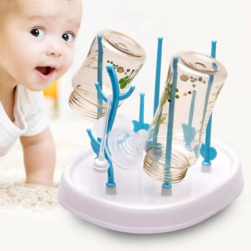 Baby Products Sale - 新しいクリエイティブツリー型哺乳瓶乾燥ラック多機能哺乳瓶排水ラック取り外し可能な哺乳瓶ラック