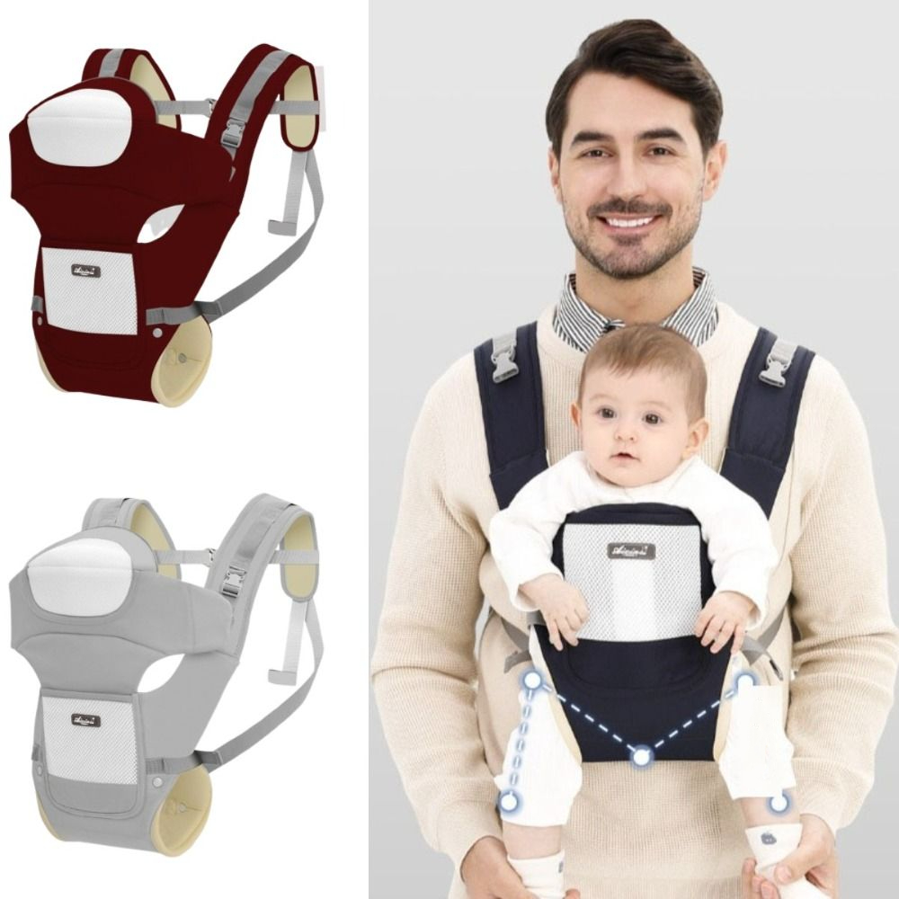 Ergonomic Baby Carrier - 人間工学に基づいたベビーキャリアバックパック、調節可能な前向き抱っこ紐、ヒップシートキャリア、多用途、通気性のあるメッシュベビーラップスリング、幼児用