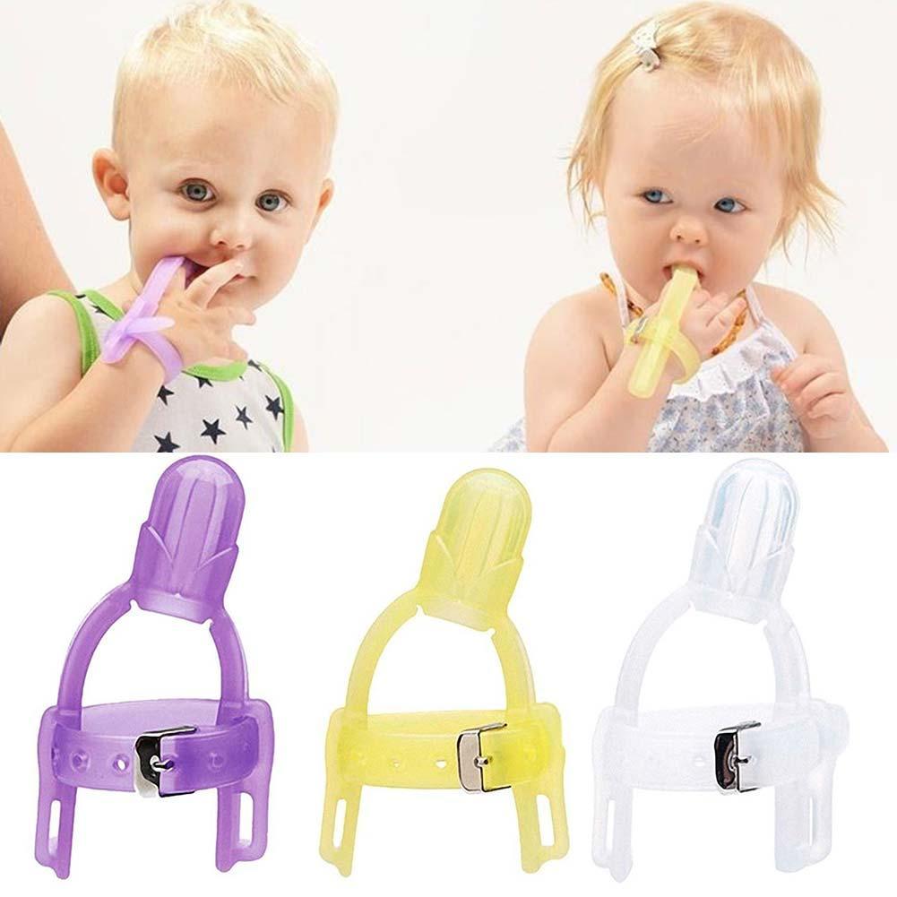 Baby Products Sale - 非毒性シリコーンベビーキッズ子供の指食品グレード調節可能なガードバンドストップ子供装具手食べる手首吸引