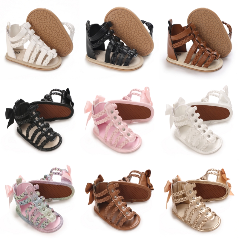 Baby Products For Summer - 春夏用ハイカット通気性サンダル 赤ちゃん女の子用 0-12ヶ月 ソフトソール幼児靴