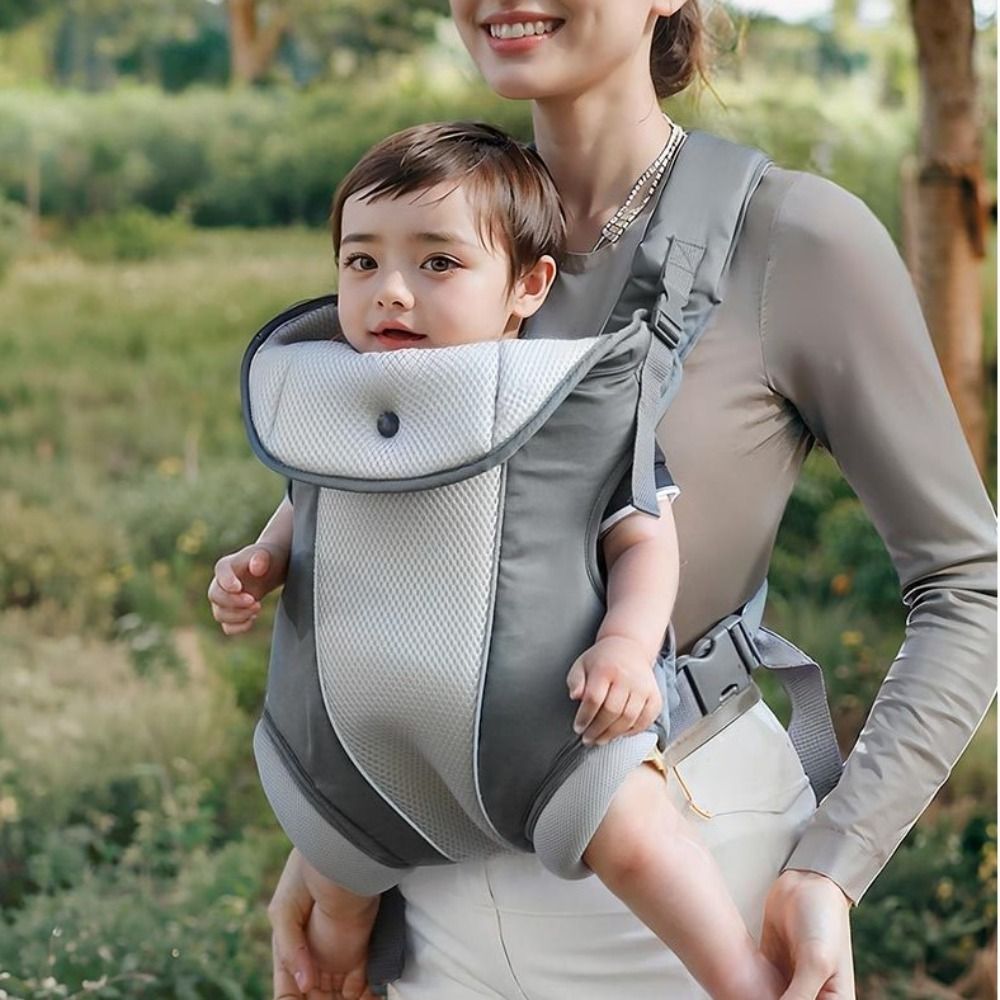 Ergonomic Baby Carrier - 人間工学に基づいた新生児用カンガルーラップ、簡単に調節可能な4-in-1前向き抱っこ紐、ヒップシート、ウエストベルト、通気性