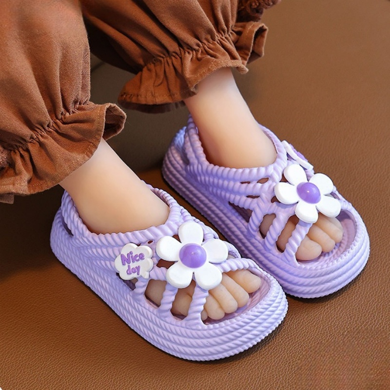 Baby Products For Summer - 2025 新しい子供のスリッパ夏 2-8Y 女の子浴室ホームアンチスリップビーチシューズソフト底ベビーサンダル生き抜くサンダル