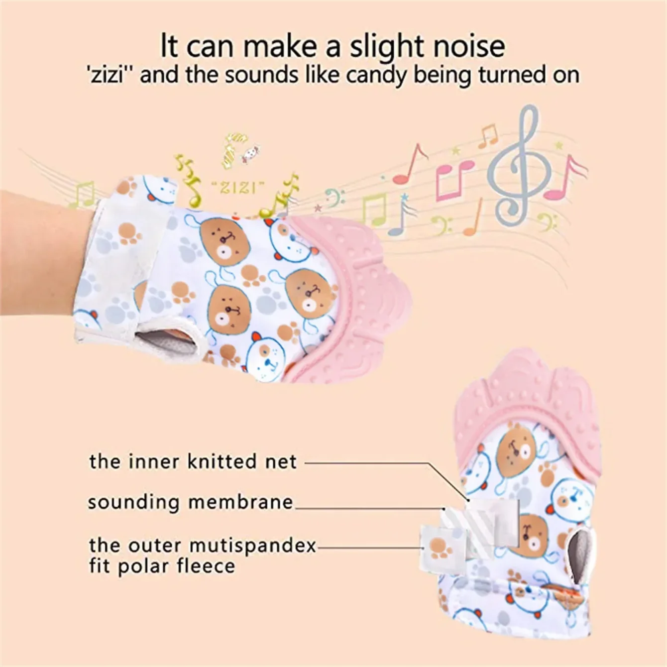 新生児歯が生えるシリコーンミトン多層通気性咀嚼ミトン赤ちゃん - Teething Mitten Baby のレビューと価格