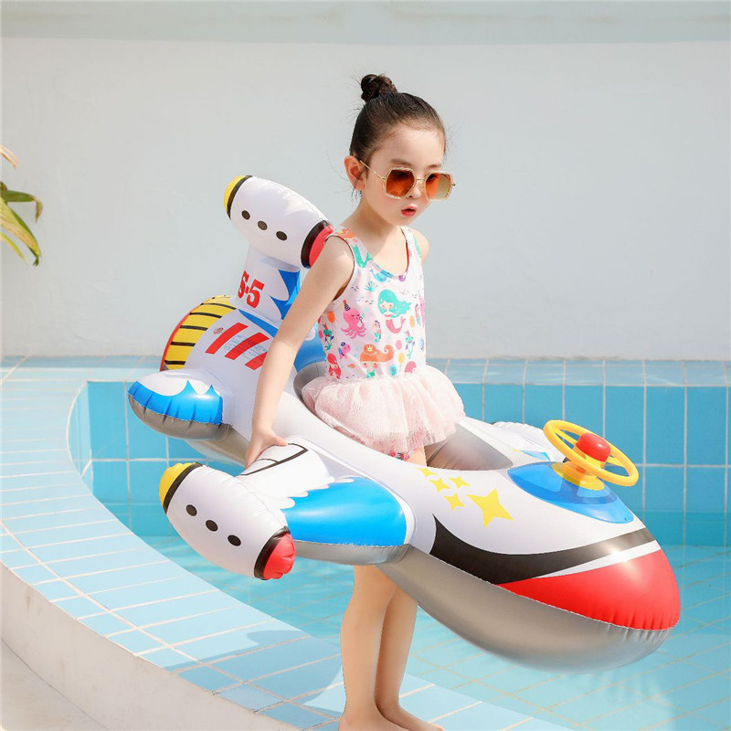 ベビー水泳サークル飛行機フロートプール水泳リングインフレータ - Baby Products For Summer のレビューと価格