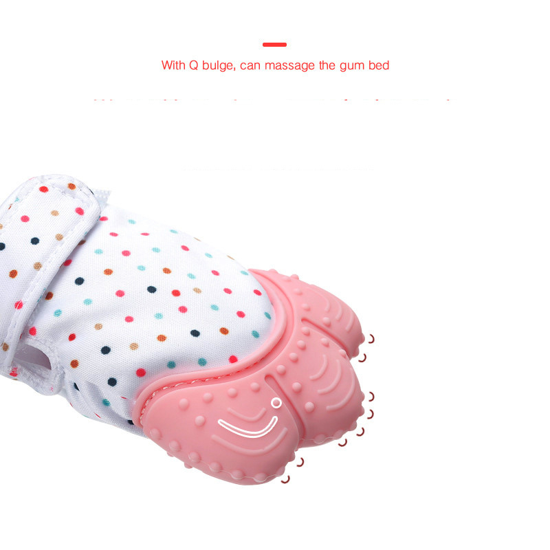 スムージングベビー歯が生えるミトングローブ、BPAフリーシリ - Teething Mitten Baby のレビューと価格