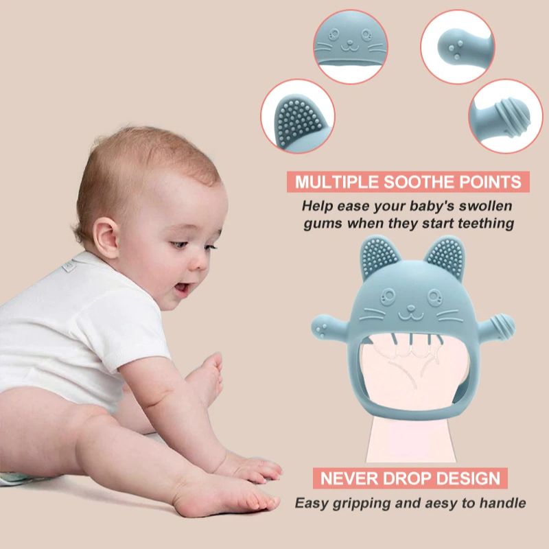1PC ベビーシリコーンおしゃぶり手袋おもちゃ BPA フリ - Teething Mitten Baby のレビューと価格