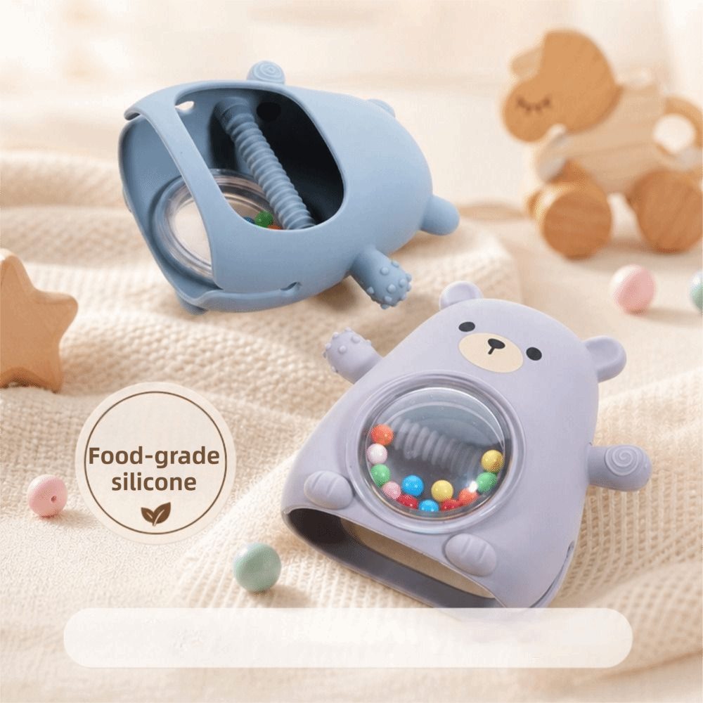 ポータブルかわいいクマの形のベビーシリコーンおしゃぶり食品グ - Teething Mitten Baby のレビューと価格