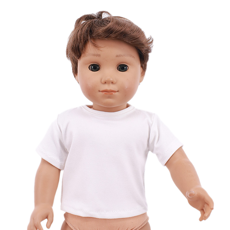 人形服夏 Tシャツ純粋な綿半袖手作り無地服 16-18 イン - Baby Products For Summer のレビューと価格