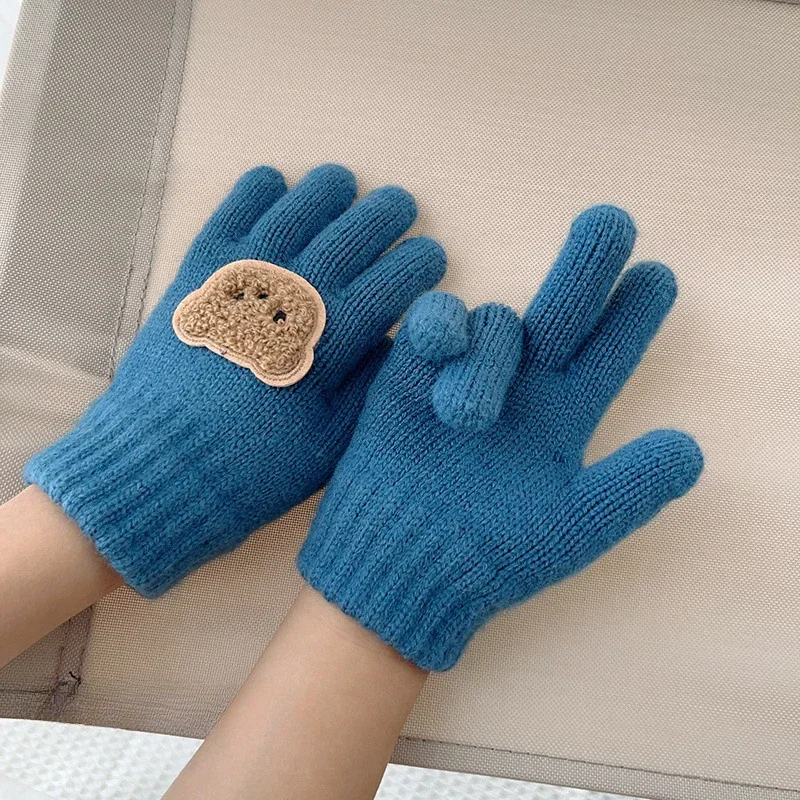 3-7Y ベビー漫画クマミトン冬暖かいキッズガールソリッドド - Teething Mitten Baby のレビューと価格
