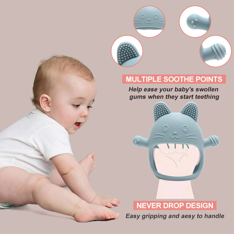 ベビー歯が生えるミトン - 食品グレードのシリコングローブ咀 - Baby Products Sale のレビューと価格