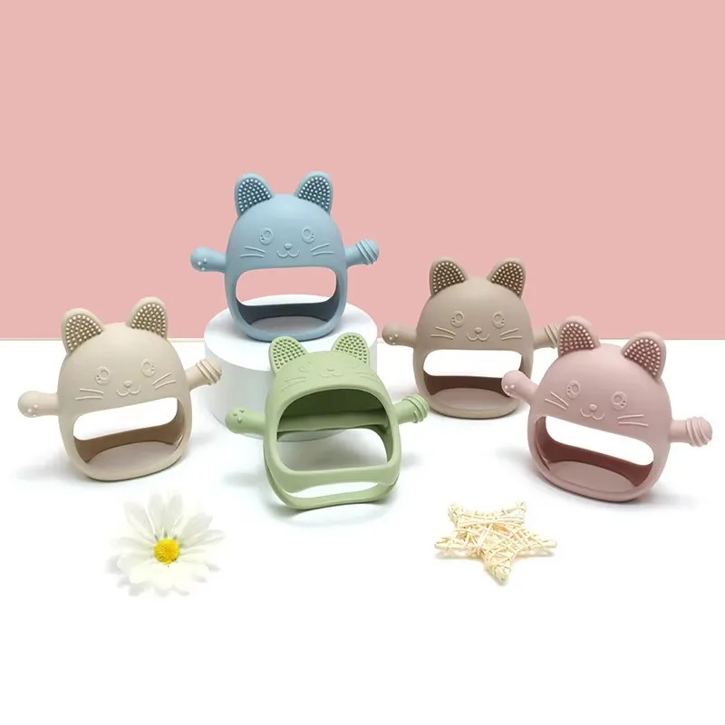 1PC ベビーシリコーンおしゃぶり手袋おもちゃ BPA フリ - Teething Mitten Baby のレビューと価格