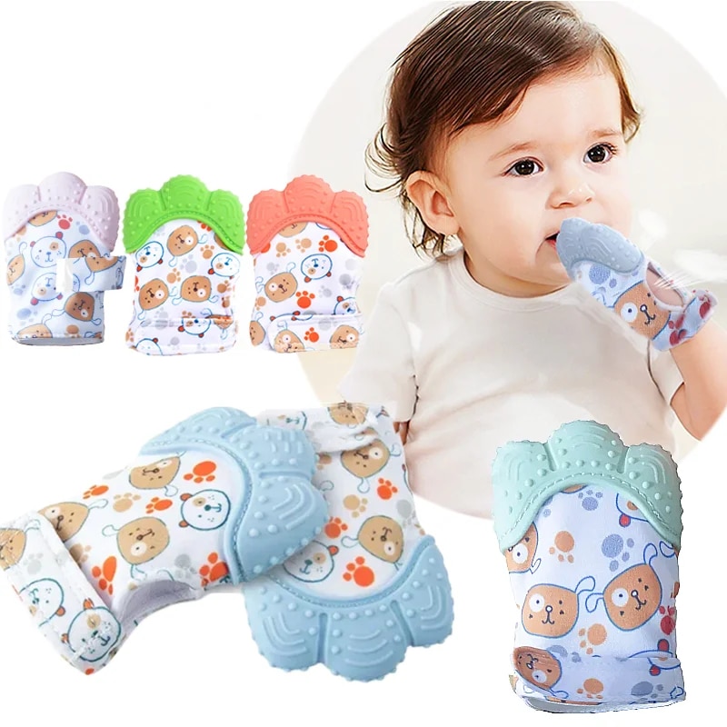 漫画プリントベビーおしゃぶりミトン咀嚼手袋子供 & 赤ちゃん - Teething Mitten Baby のレビューと価格