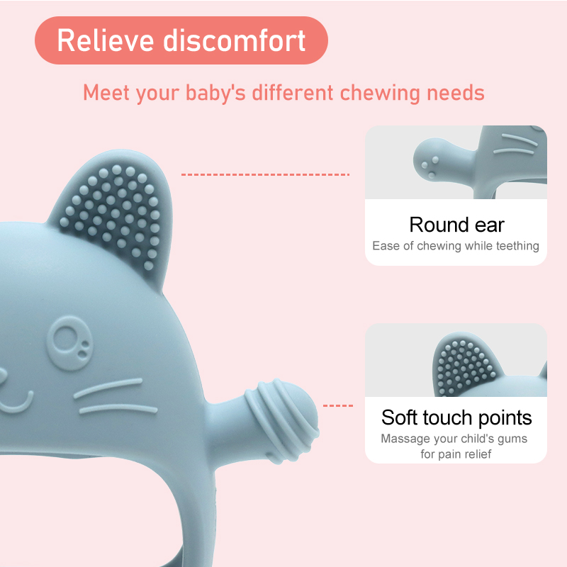 食品グレードのベビーシリコーン手袋おしゃぶり大豆おしゃぶり子 - Teething Mitten Baby のレビューと価格