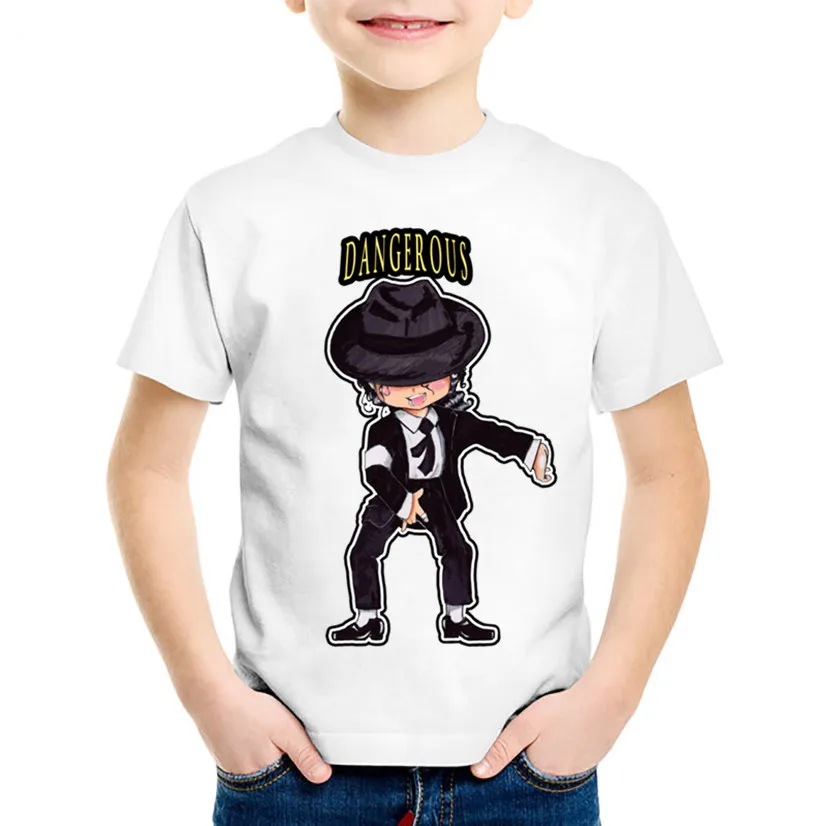 熱い販売子供漫画マイケル・ジャクソン面白い Tシャツ子供ロッ - Baby Products Sale のレビューと価格