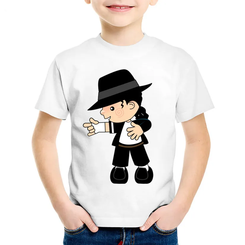 熱い販売子供漫画マイケル・ジャクソン面白い Tシャツ子供ロッ - Baby Products Sale のレビューと価格
