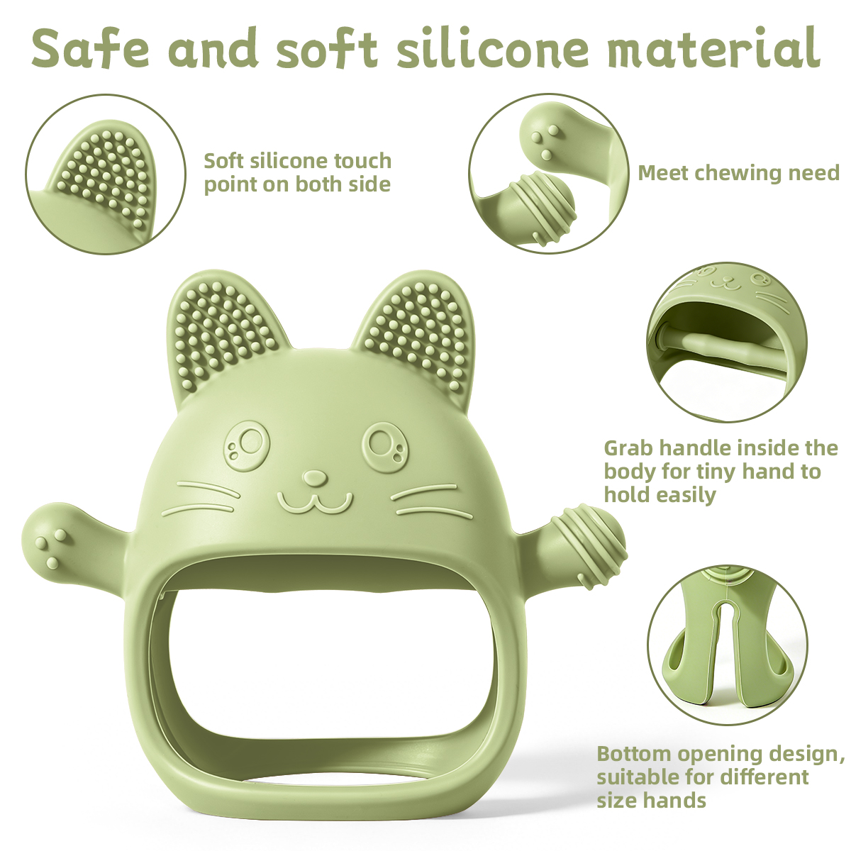 赤ちゃんのおしゃぶりひよこ手袋おしゃぶりシリコン食べ防止手  - Teething Mitten Baby のレビューと価格